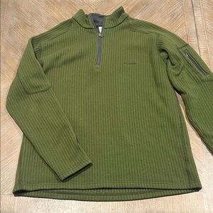 Men's Green Columbia Half-Zip Sweater